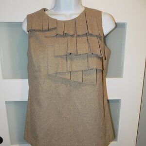 Banana Republic Gold Box Pleated Wool Blend Sleeveless Top Size XS Women's NEW